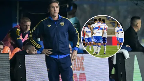 Úbeda presta atención a uno de los jugadores de la Católica.