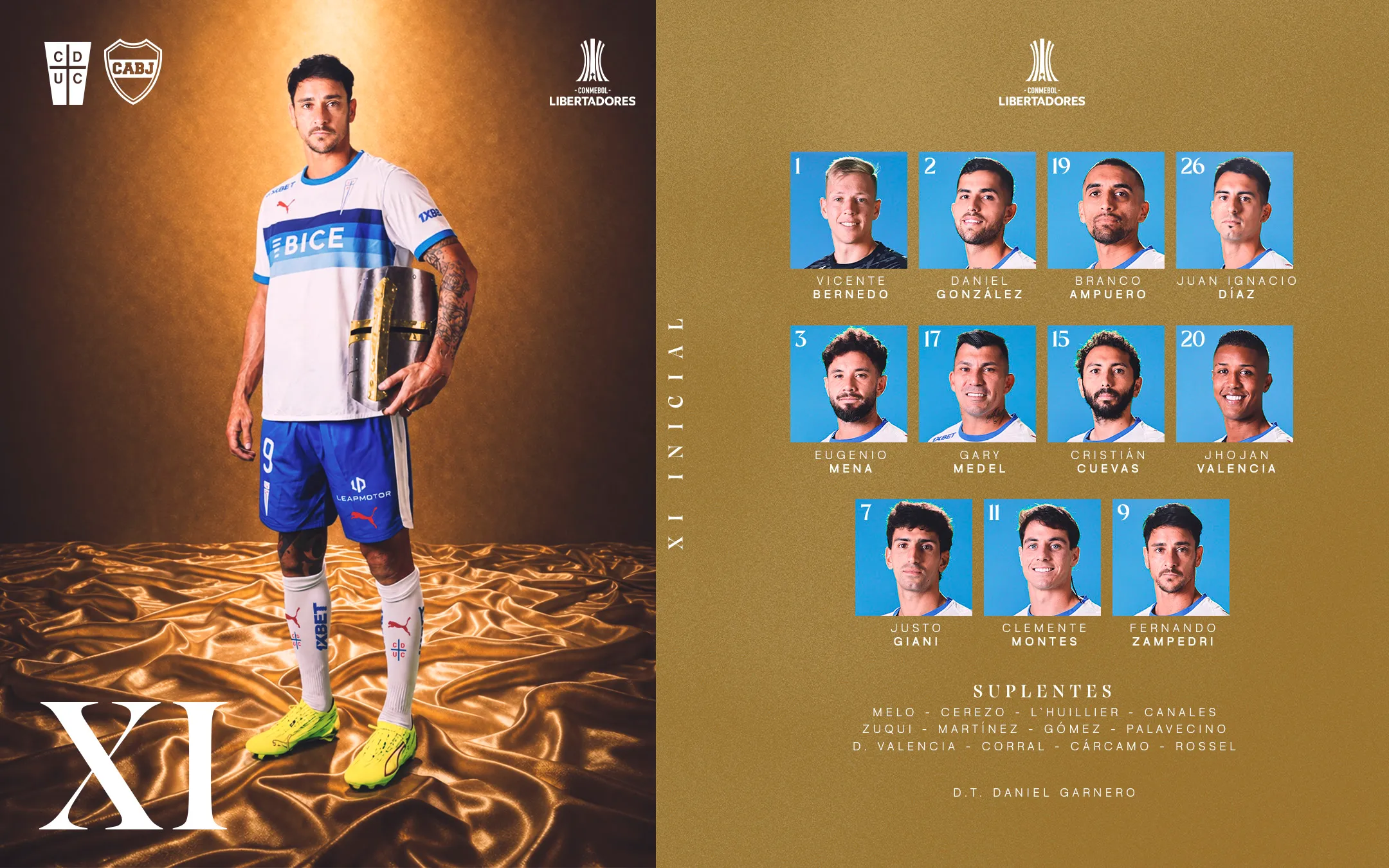 El once de Universidad Católica ante Boca. Foto: Cruzados Oficial