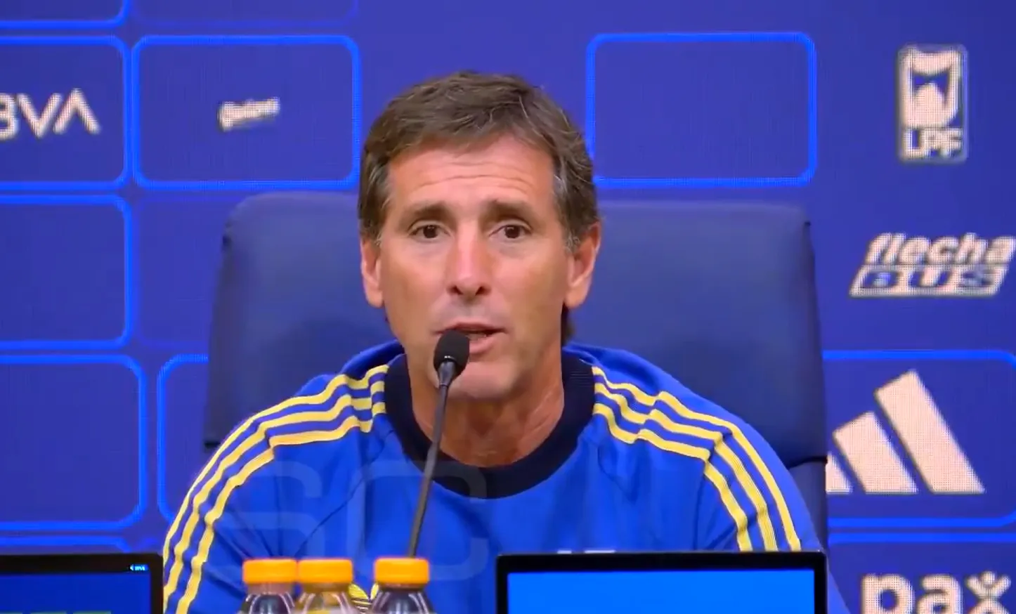 Úbeda y una clara postura a días del Superclásico. (Captura)