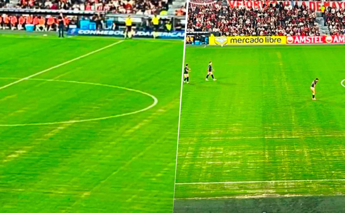 Las gastadas de los hinchas de Boca a River por el campo del Monumental: 