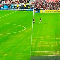 Los hinchas de Boca cargaron a River por el césped del Monumental: "Son las líneas del VAR"