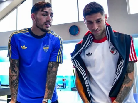 Paredes y Montiel fueron dupla de metegol y los otros dos jugadores de Boca que fueron a la conferencia