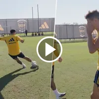 El gol de Paredes en la práctica de Boca y la imperdible reacción de Ander: “Mamita qué…”