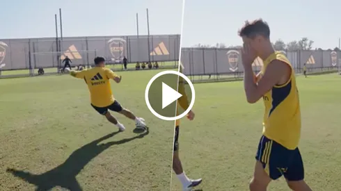 El gol de Paredes en la práctica de Boca y la imperdible reacción de Ander: “Mamita qué…”
