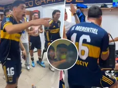 El festejo de los jugadores de Boca en el vestuario, con Riquelme: "¿Qué pasa con los turros?"