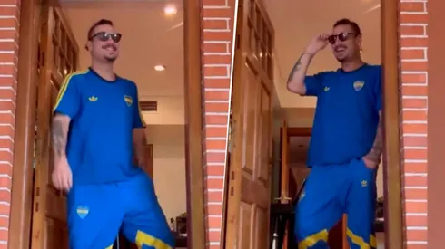 El festejo de Osvaldo tras la victoria de Boca.