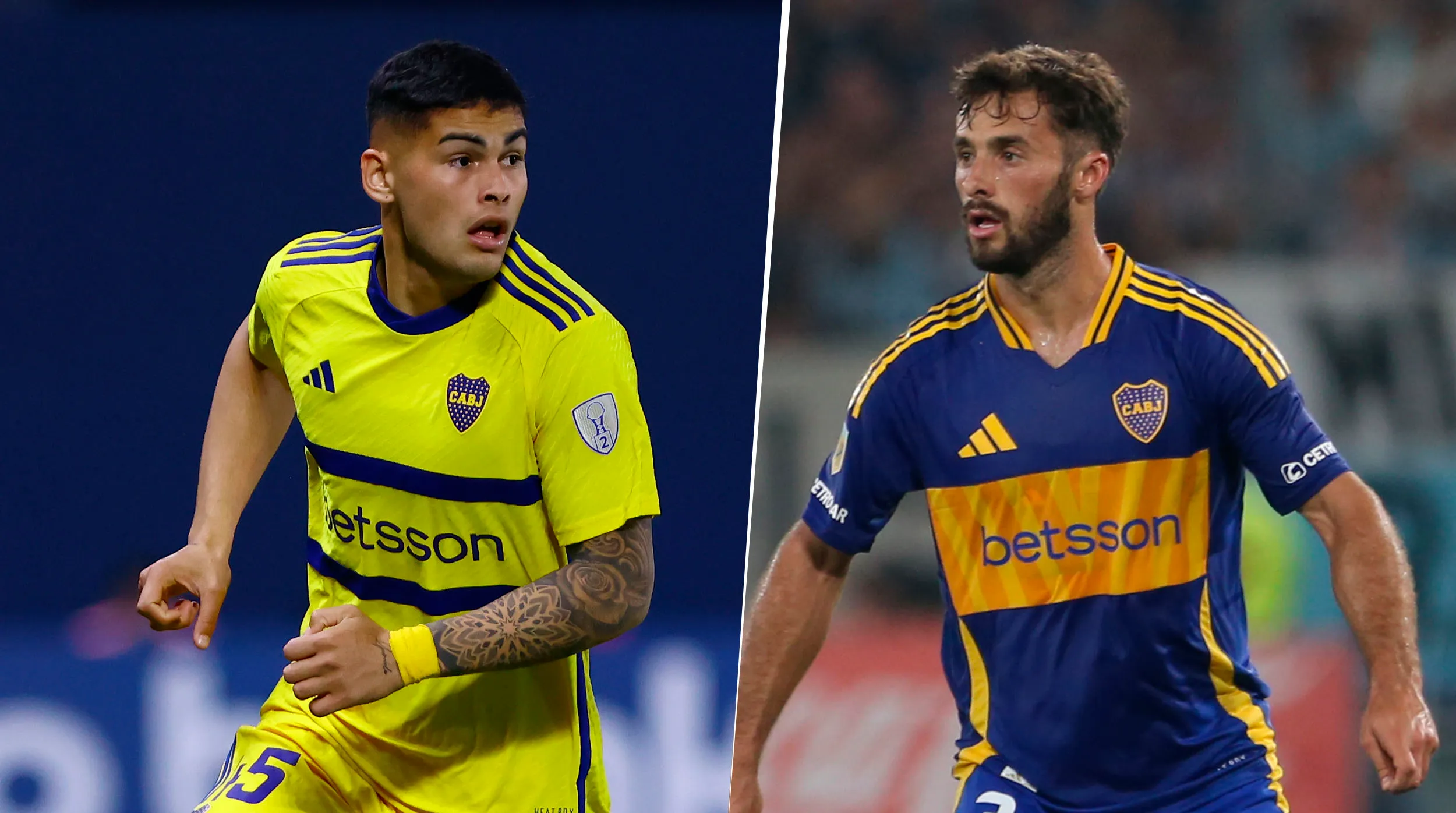 Benítez y Saracchi, en Boca. (Getty)