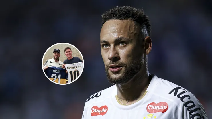 Neymar posó con la camiseta de Boca.