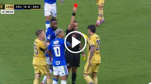 Bareiro se fue expulsado en el Boca-Cruzeiro.