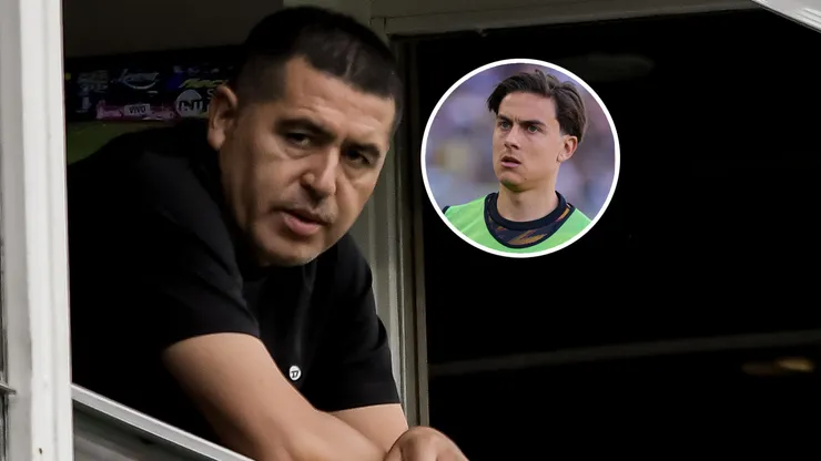 La charla de Riquelme con Dybala.