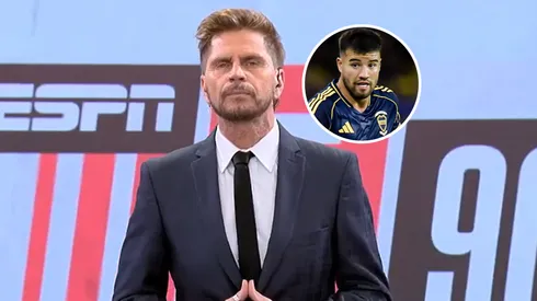 El conductor cruzó en su editorial al lateral de Boca por su partido ante Barcelona de Ecuador.