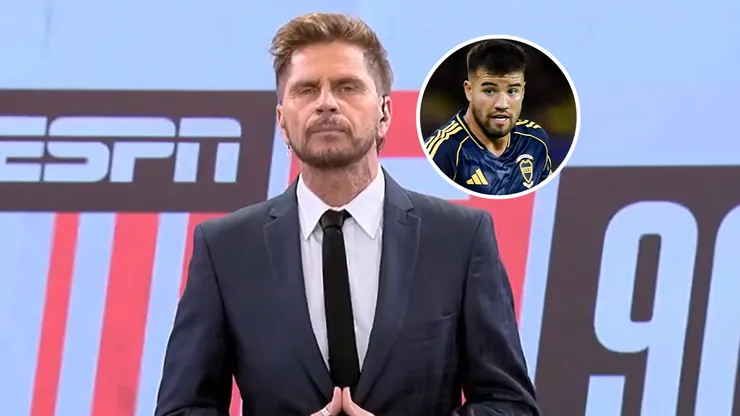 El conductor cruzó en su editorial al lateral de Boca por su partido ante Barcelona de Ecuador.
