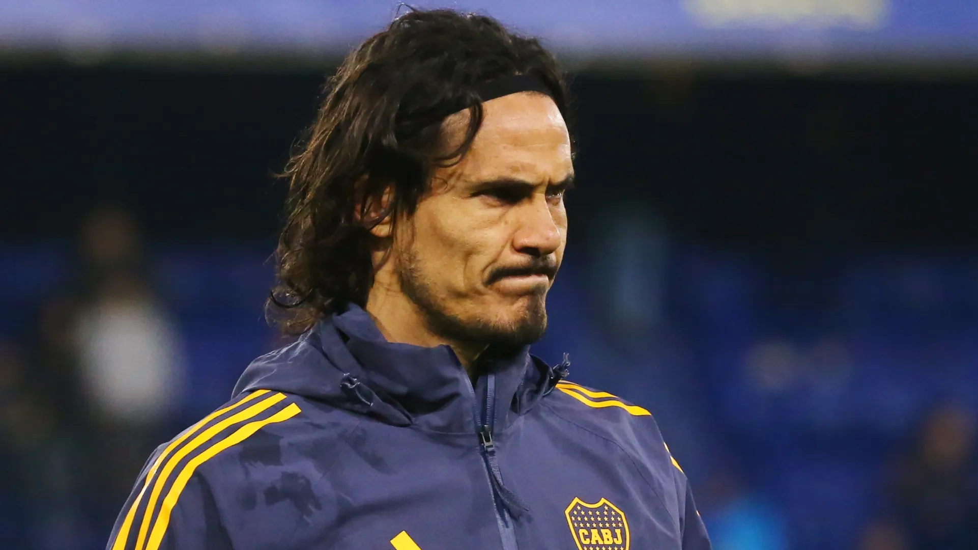 Cavani volvió a hacer fútbol en Boca Predio. Foto: Getty