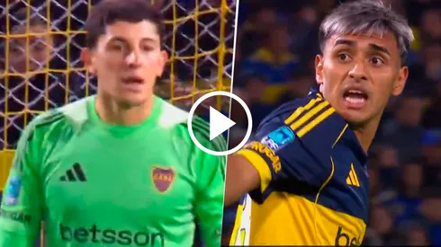 Brey y Delgado se reclamaron después del gol de Boca.