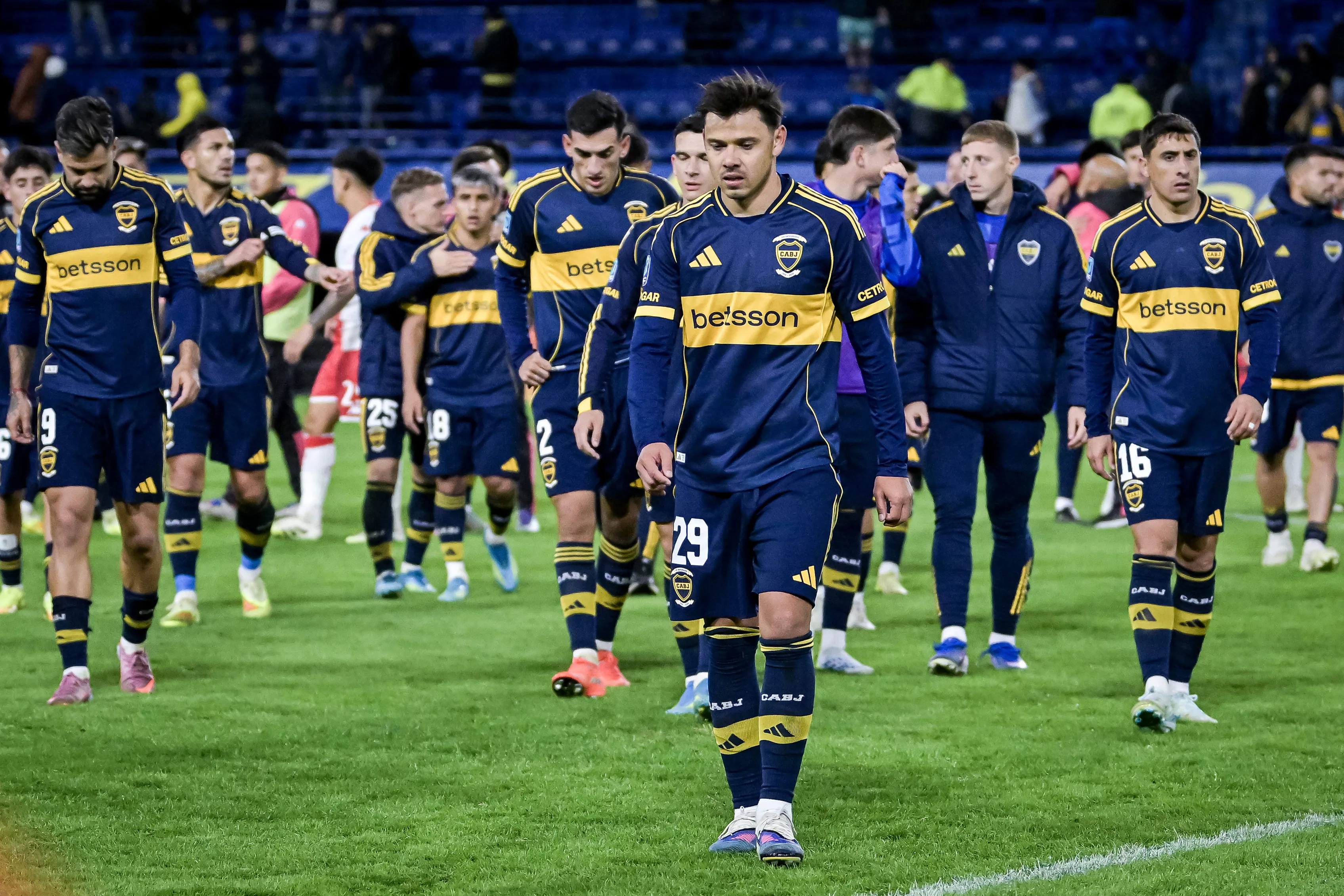 Los jugadores de Boca, enfocados en el partido vs. Cruzeiro. (Getty)