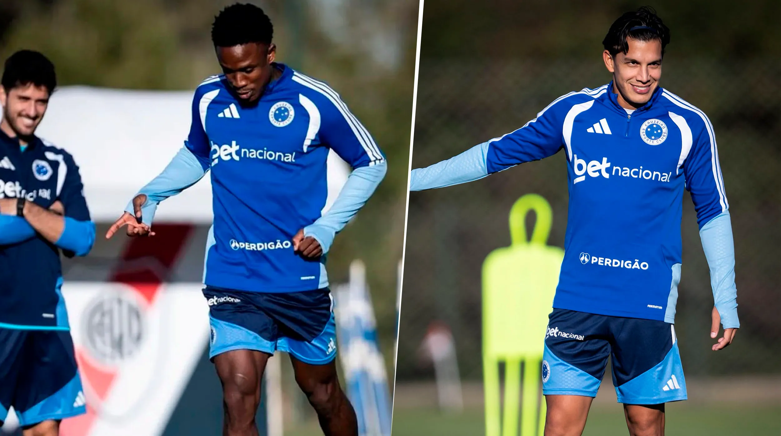 El rival de Boca trabajando en el River Camp. (@Cruzeiro)