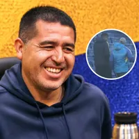 Riquelme apareció en el campo de juego de La Bombonera a horas de Cruzeiro