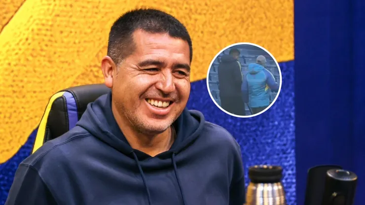 Riquelme vivió la previa ante Cruzeiro recorriendo el campo de juego de La Bombonera.