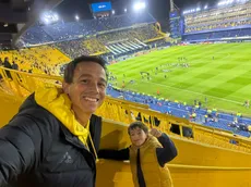 Después de 5 años, Leo Jara volvió a La Bombonera y fue a ver Boca-Cruzeiro