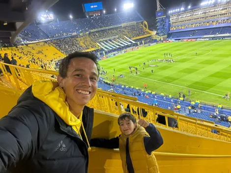 Después de 5 años, Leo Jara volvió a La Bombonera y fue a ver Boca-Cruzeiro