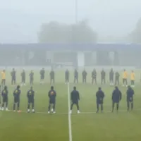 El homenaje del plantel de Boca a Fernando Gayoso en la práctica tras su fallecimiento