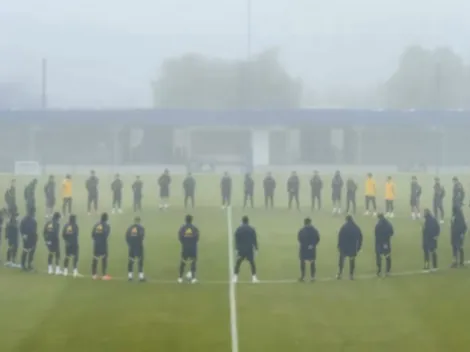 El homenaje del plantel de Boca a Fernando Gayoso en la práctica tras su fallecimiento