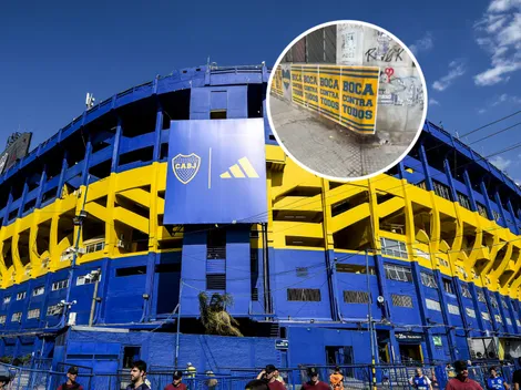 Nuevos picantes carteles en La Bombonera antes de la "final" con U. Católica