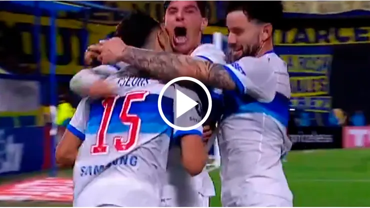 Universidad Católica le está ganando 1 a 0 a Boca en La Bombnoera.
