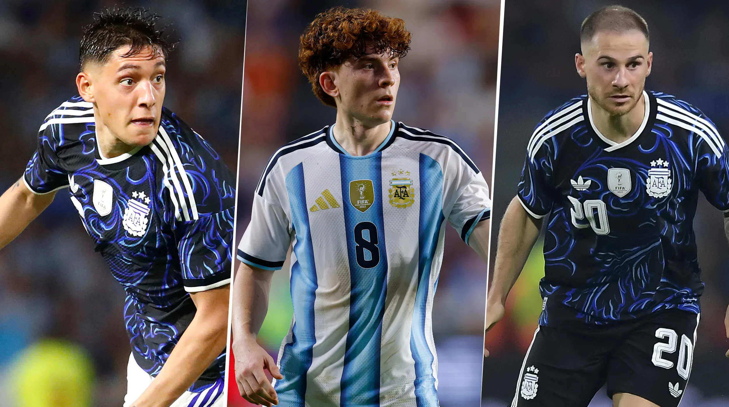 Molina, Barco y Mac Allister, los ex Boca en Argentina. (Getty)