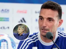Scaloni se emocionó al ver a Martín Palermo en la conferencia: "Gracias por estar acá"