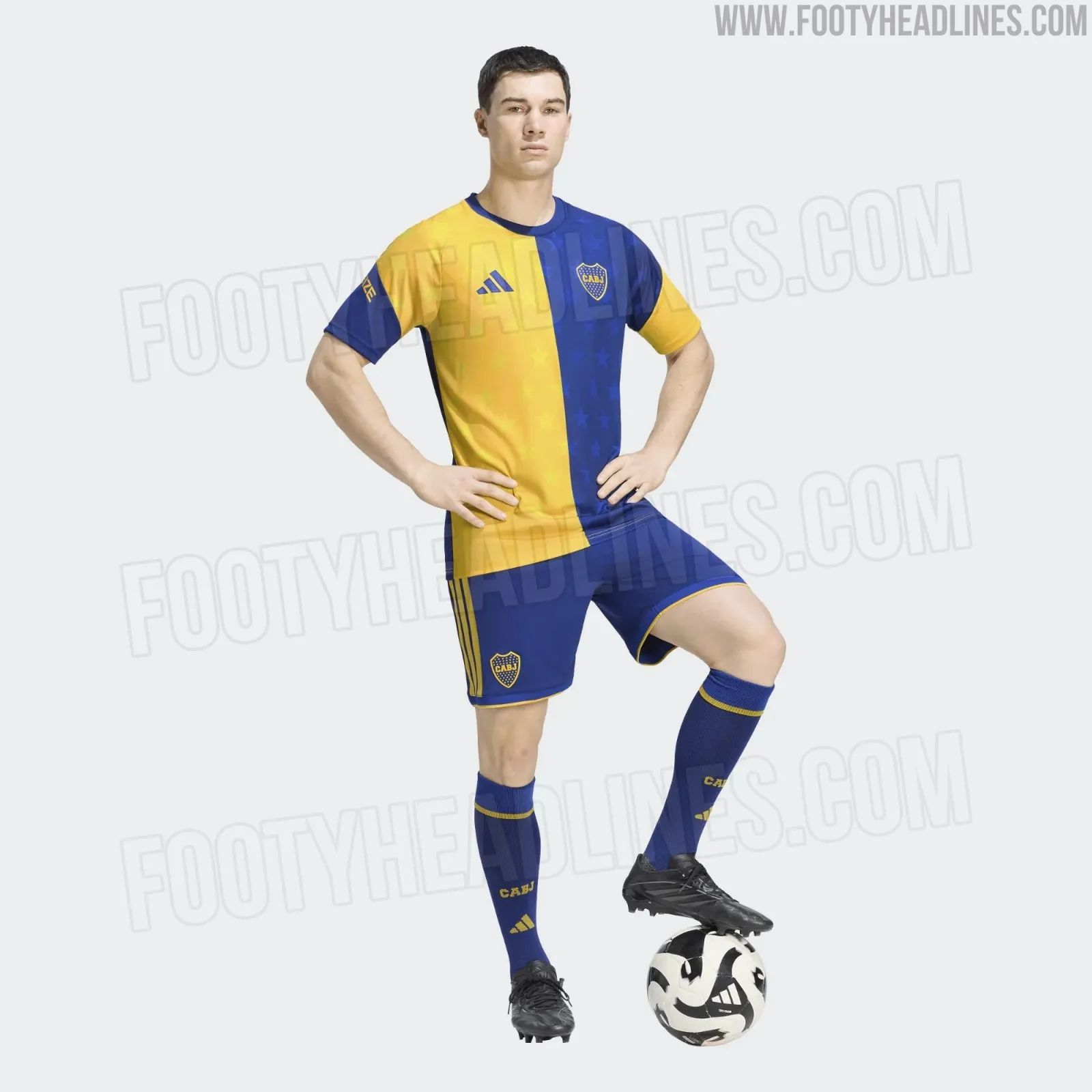 La camiseta “prematch” que tendrá Boca. (@Footy_Headlines)