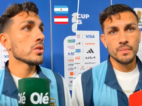 Paredes le agradeció al cuerpo técnico de Scaloni por ayudarlo en un momento de "incertidumbre"