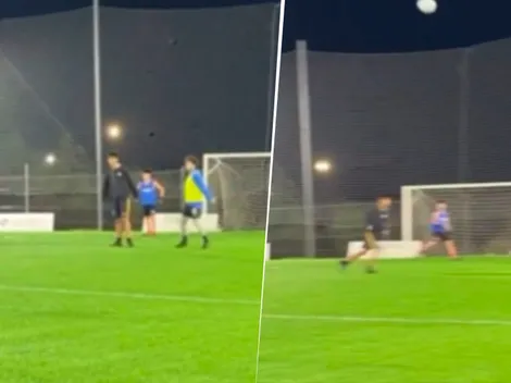 Debe volver a Boca el 1 de julio y apareció jugando un picado con amigos