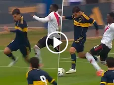 Todo Boca pidió penal: la patada que recibió Gelini frente a River en Reserva