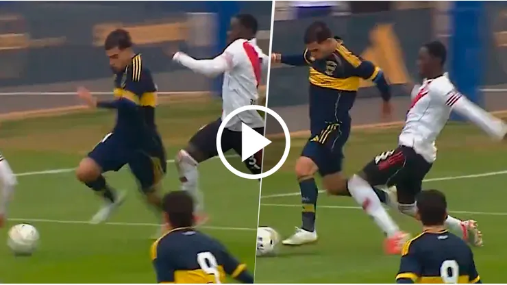 Todo Boca pidió penal contra Gelini.