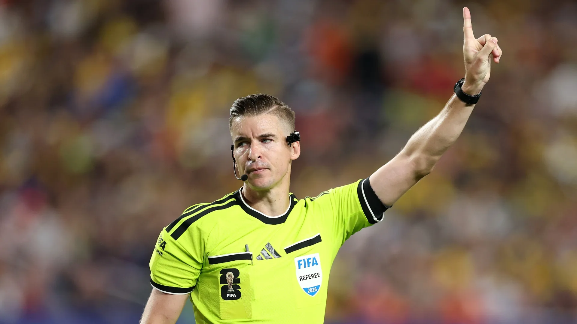 Letexier, el árbitro principal de Argentina vs. Egipto. (Getty Images)