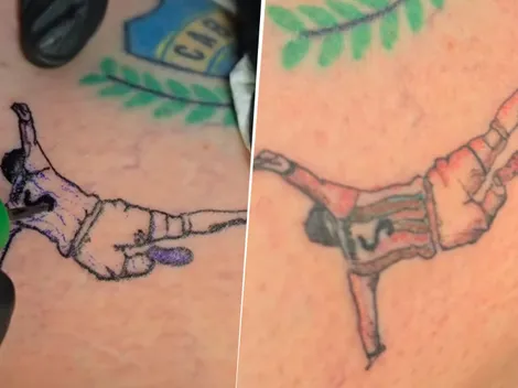 Un hincha de Boca se tatuó el quite de Paredes ante Egipto