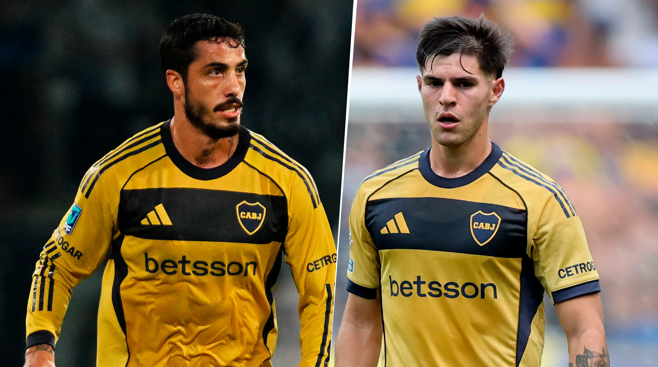 Figal y Pellegrino, con chances de ser titulares a la larga en Boca. (Getty)