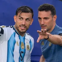 La imagen de Paredes con Scaloni que fue viral en Argentina-Suiza: "El otro DT"