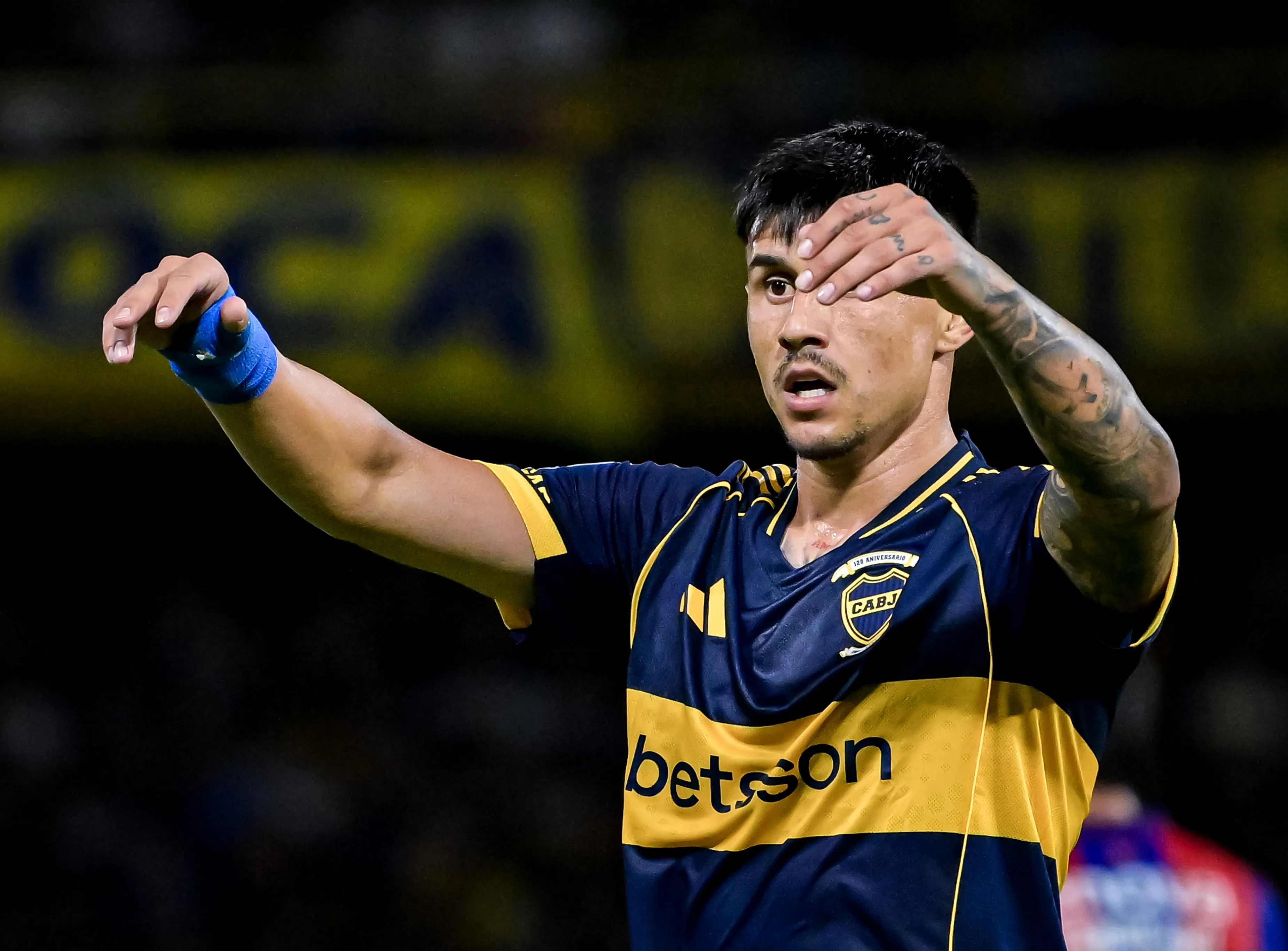 Bareiro, ausente en Boca por lesión. (Getty)