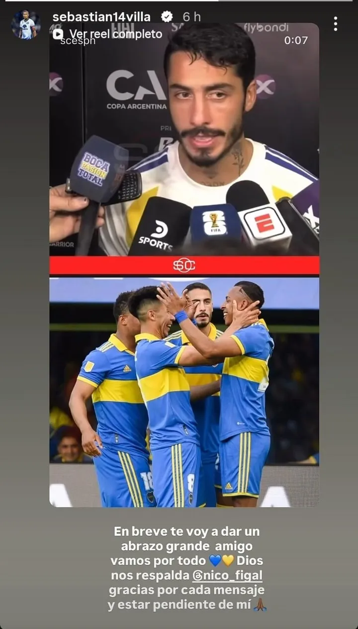 La historia de Villa en Instagram. (Captura)