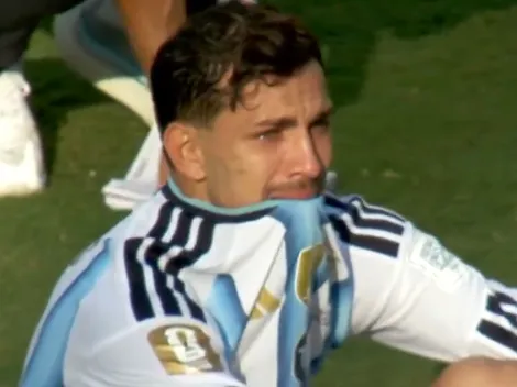 El llanto de Paredes tras la derrota de Argentina ante España