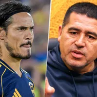 Riquelme lamentó el final del ciclo de Cavani en Boca: "Una pena"