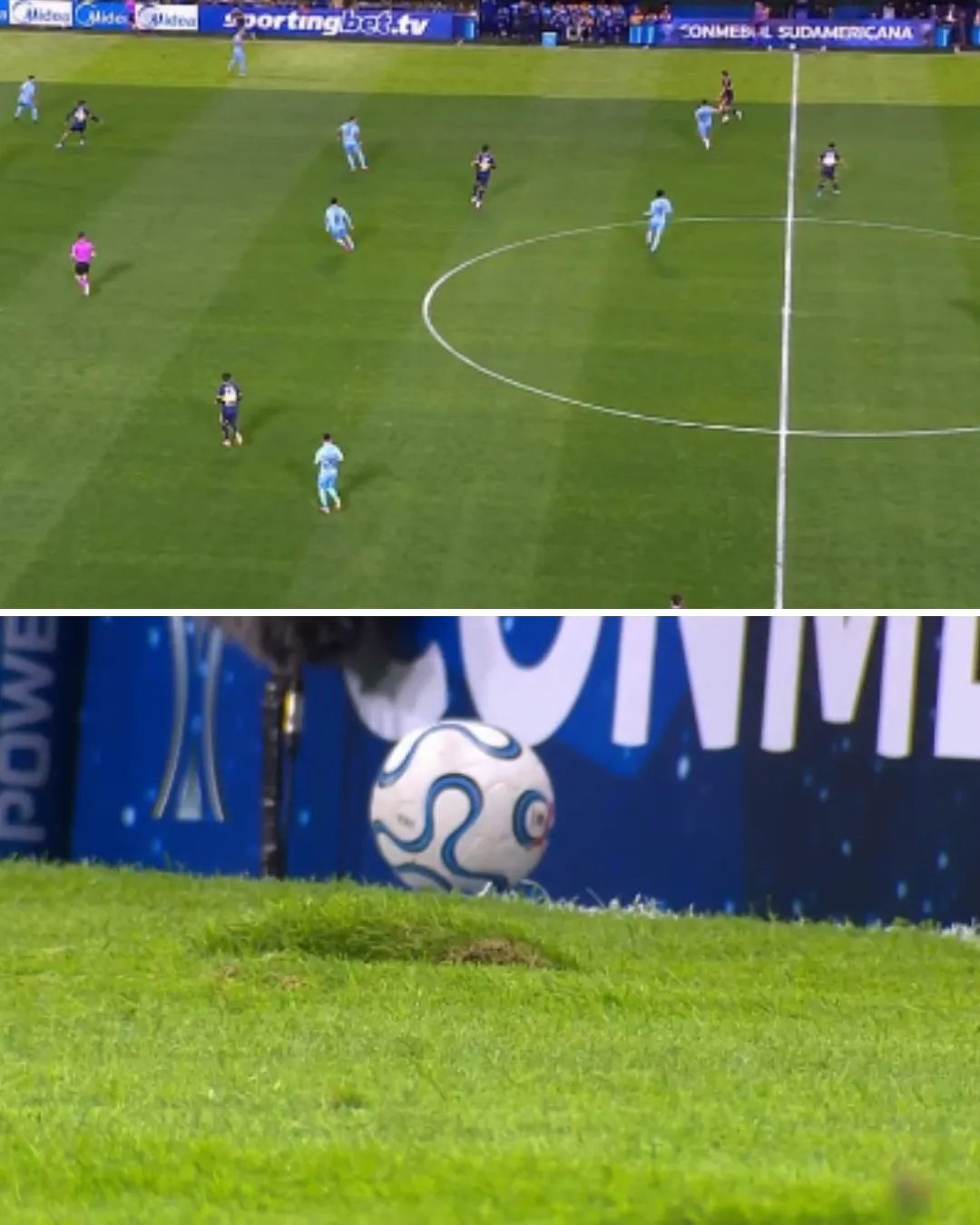 Así estaba el campo de juego ante O’Higgins el pasado jueves.