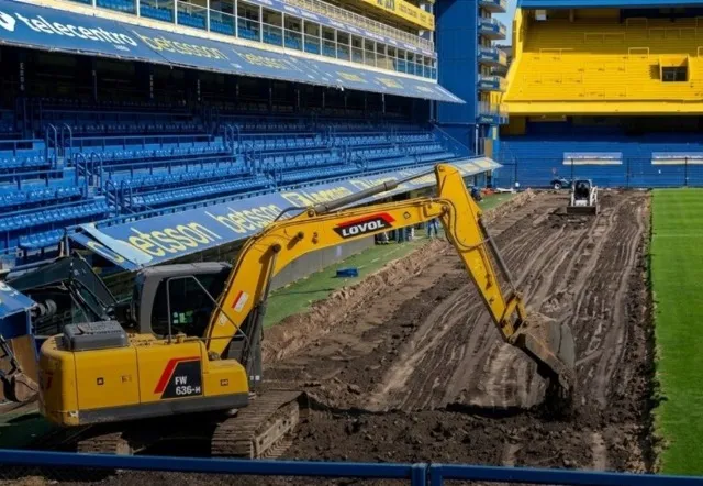 Boca trabajó durante junio en el resembrado del campo de juego.