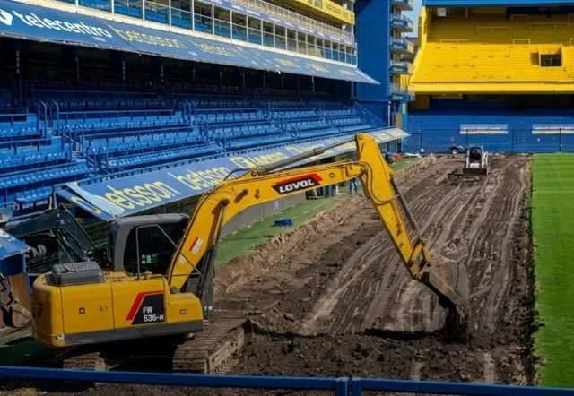 Boca comenzó a resembrar La Bombonera en junio.