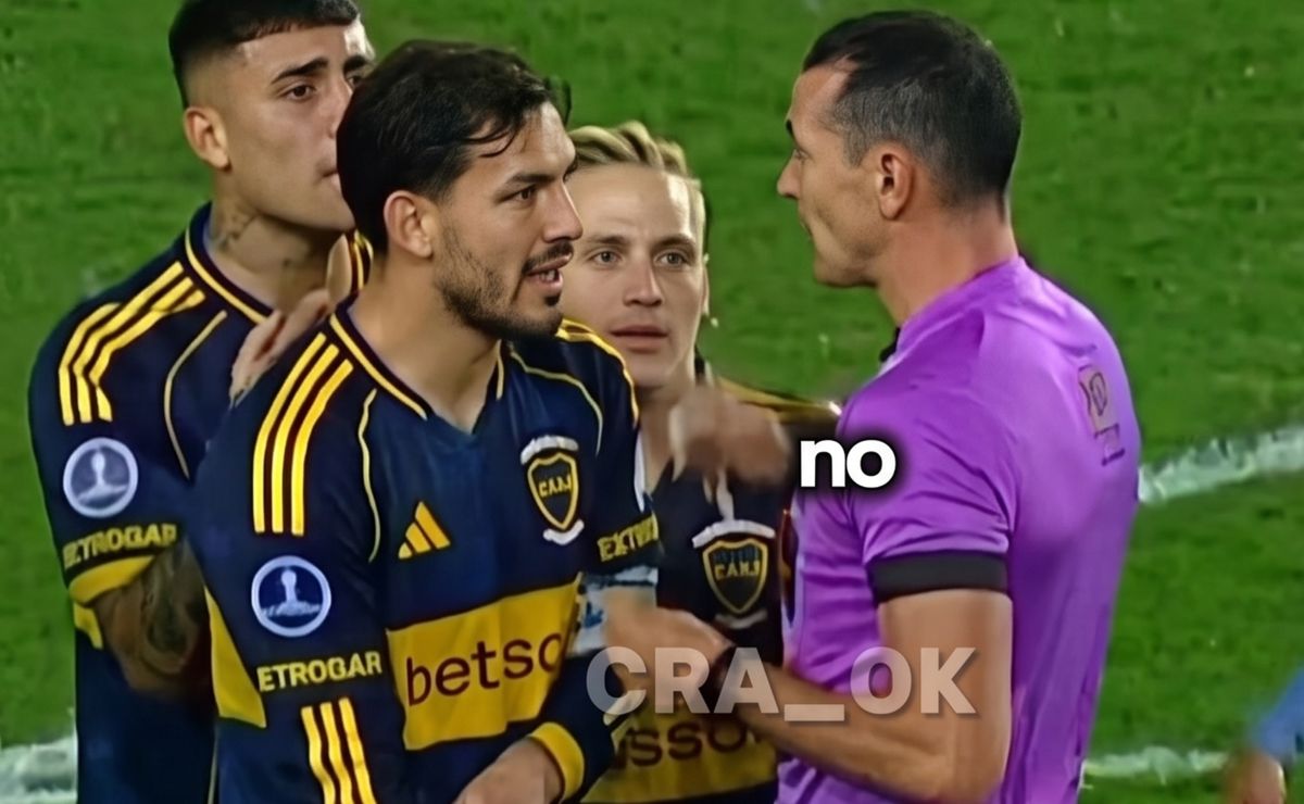 Leandro Paredes se enfrentó verbalmente con el árbitro Wilmar Roldán en Boca vs O'Higgins