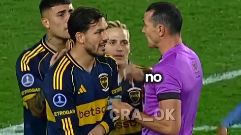 Paredes discutió con Roldán en el Boca-O'Higgins.
