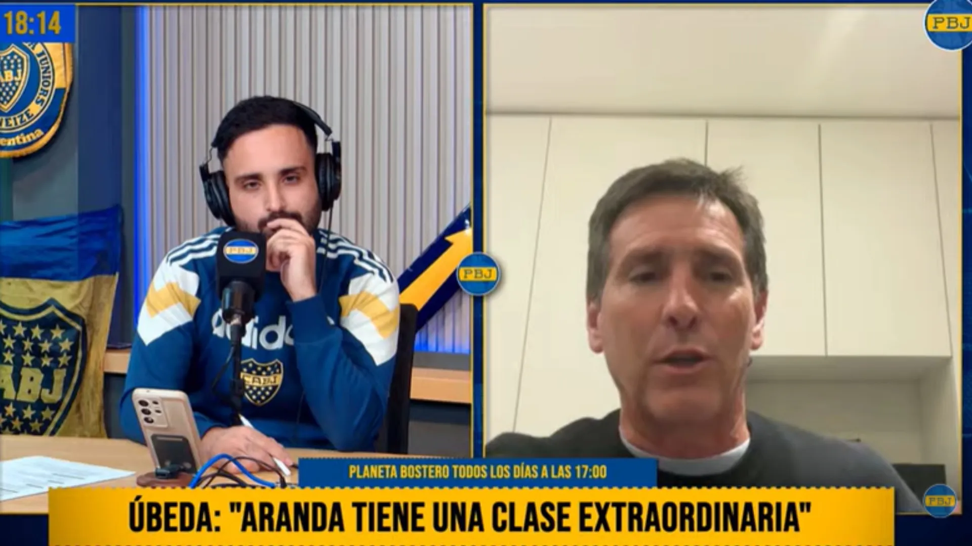 Úbeda pasó por Planeta Bostero, el stream de Planeta Boca Juniors.