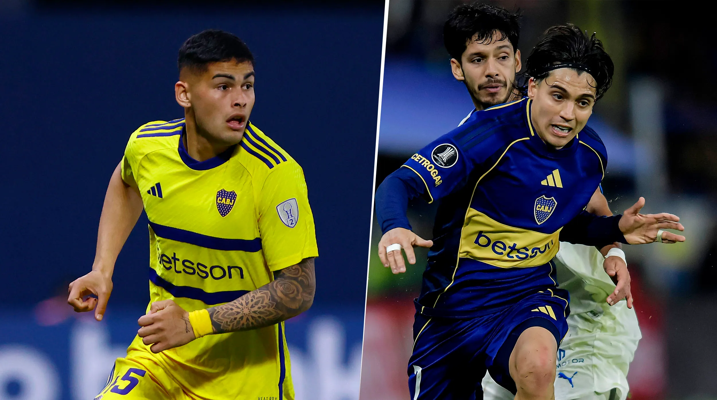 Benítez y Zeballos, con chances de irse de Boca. (Getty)